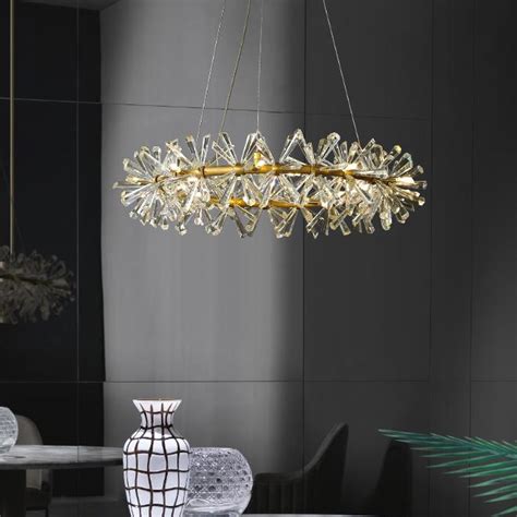 New Modern Crystal Chandelier Lighting Luxury Gold Pendant Lamps