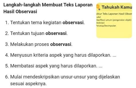 Langkah Langkah Menyusun Teks Laporan Hasil Observasi Beinyu Com