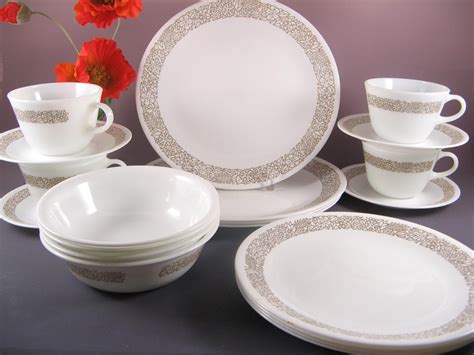 Vintage Corelle Woodland Dish Set Dinnerware 20 Pc Set For 4 Etsy