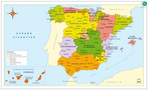 Espanha Map Teaching Spanish World Map