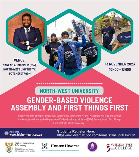 Gender Based Violence Assembly And First Things First Nwu North