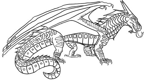 Wings Of Fire Skywing Dragon Coloring Pages