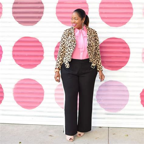 In My Joi Leopard Stripe Plus Size Fashion For Women Plussize Ootd