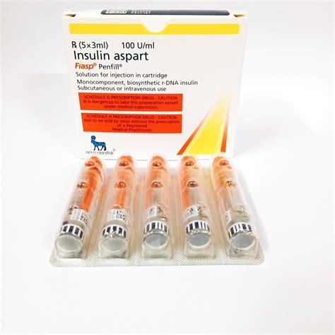 Fiasp Penfill Insulin Aspart Pharma Injectables फर्माश्यूटिकल