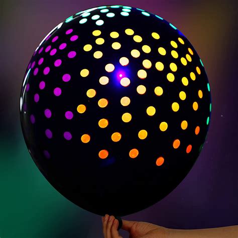 10 Pieces 18 Inch Large Neon Glow Balloons Blacklight Reactive