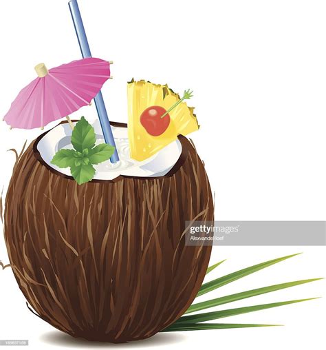 Coconut Pina Colada High Res Vector Graphic Getty Images