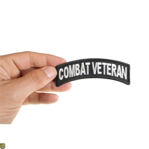 Combat Veteran Small Rocker Patch Vet Patches Thecheapplace