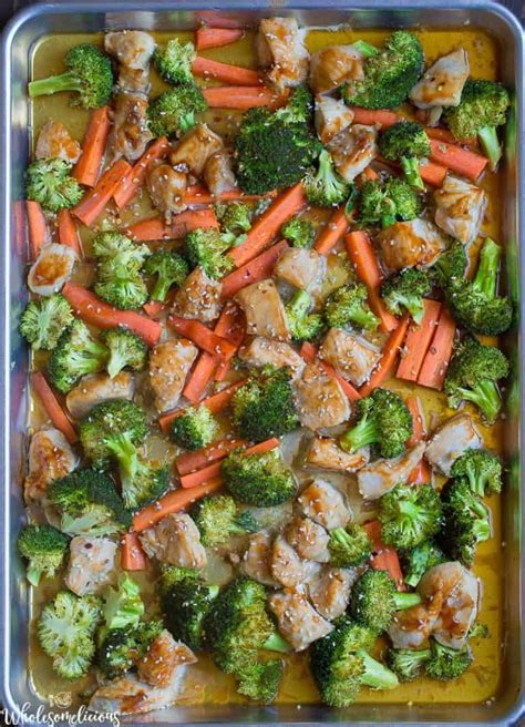 1/10 tsp how to cook chicken and broccoli with oyster sauce by lutong karinyoso. Sheet Pan Honey Garlic Sesame Chicken and Broccoli ...