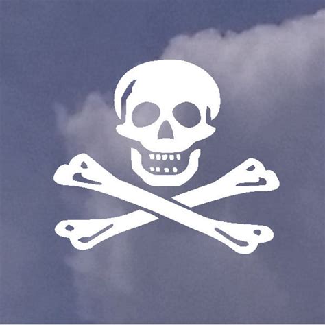 Skull And Crossbones Decal Pirates Vinyl Decal Jolly Roger Etsy