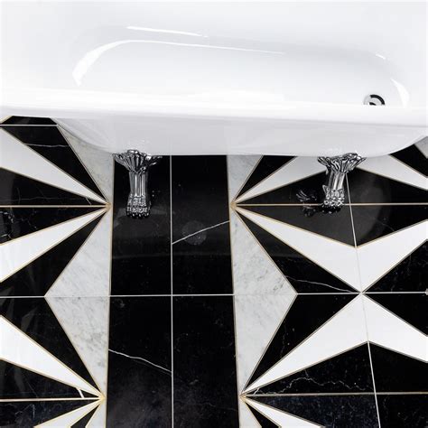 Art Deco Starburst By Vanessa Deleon 24x24 Mosaic Tile Layout Option