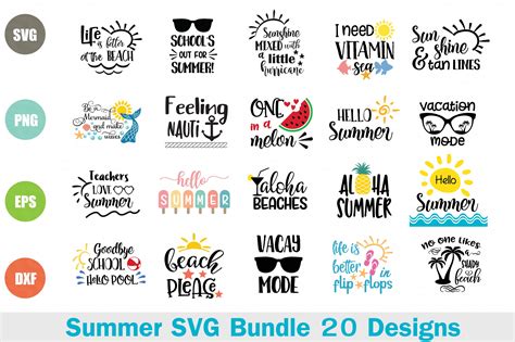 Summer Svg Bundle 20 Designs 277825 Svgs Design Bundles