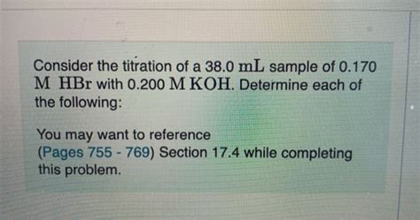 Solved Consider The Titration Of A Ml Sample Of Chegg