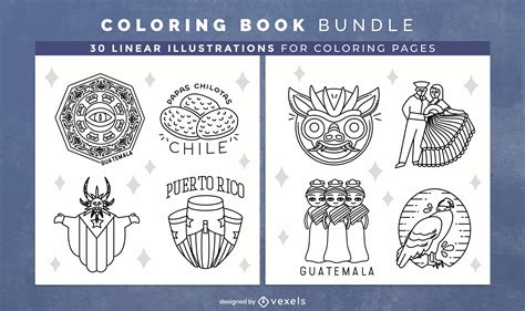 Descarga Vector De Páginas De Diseño De Libros Para Colorear De Países