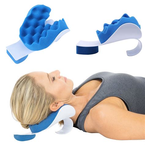 1pc Blue Comfortable Foam Healthy Neck And Shoulder Relaxer Neck Pain