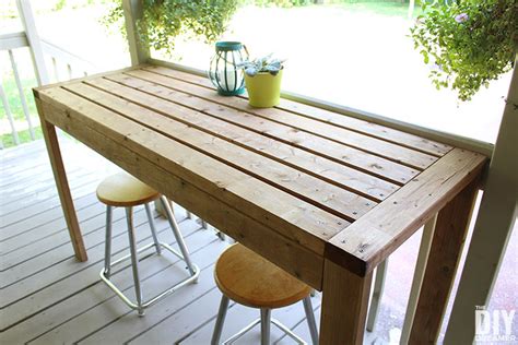 Diy project using only 2x4s. How to Build a 2x4 Outdoor Bar Table - The DIY Dreamer
