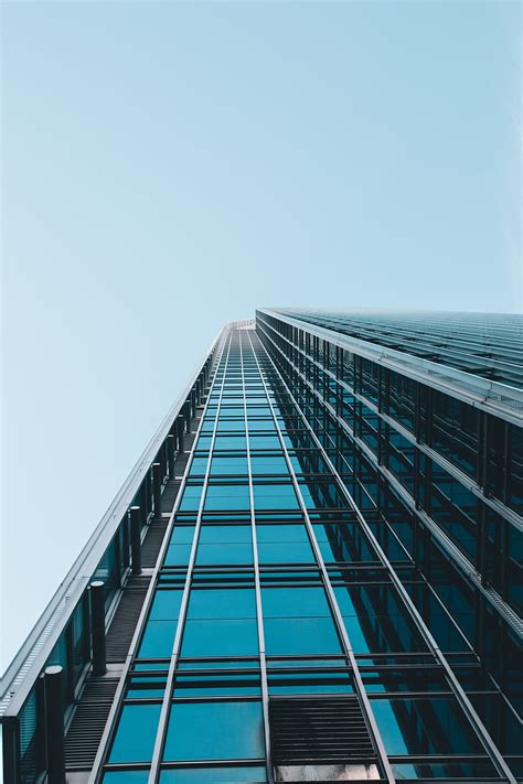Sky Architecture Building Minimalism Facade Bottom View Hd Phone