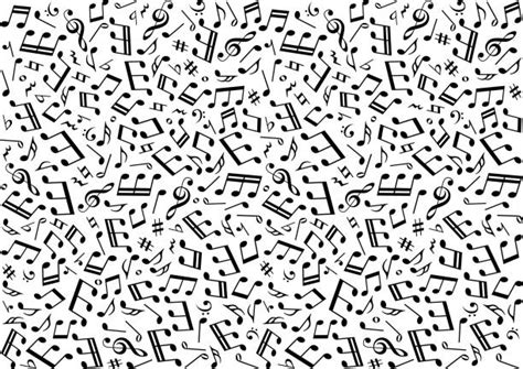 480 Black And White Music Notes Background Stock Illustrations