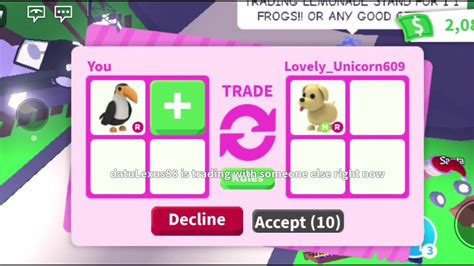What People Trade For Ride Toucanroblox Adopt Me Youtube