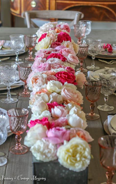 A Romantic English Garden Rose Table Petite Haus