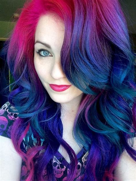 Looking for blue black hair color ideas? Crazy colorful hair colour ideas for long hair 61 ...