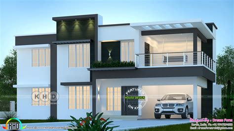300 Sq M Flat Roof Style Modern 4 Bhk House Design Kerala Home Design