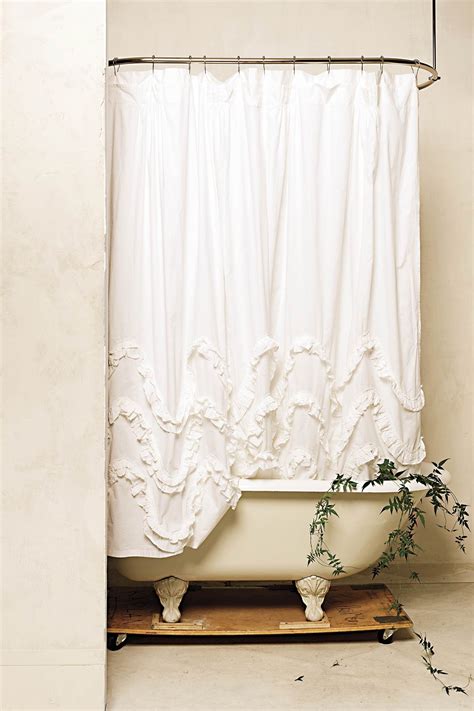 Bath House And Home Shabby Chic Shower Curtain Ruffle Shower Curtains