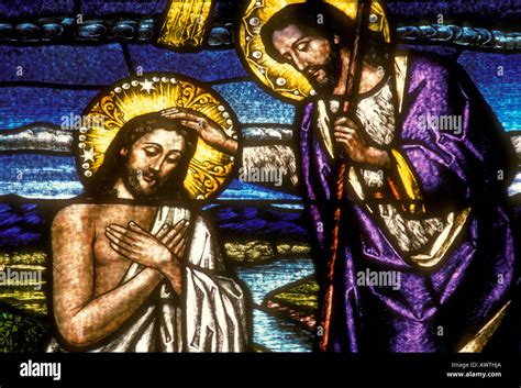 Stained Glass Window Stained Glass The Baptism Of Our Lord Jesus