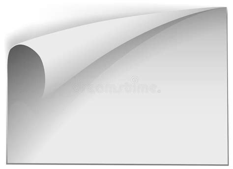 Blank Sheet Of White Paper Stock Vector Illustration Of Close 63433802
