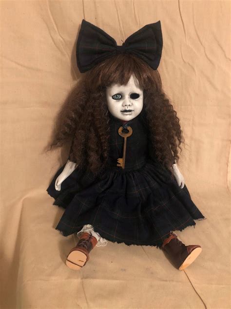 Ooak Sitting Reproduction Old Key Girl Creepy Horror Doll Art By Christie Creepydolls