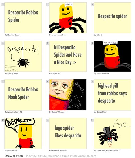 Despacito Roblox Spider Drawception