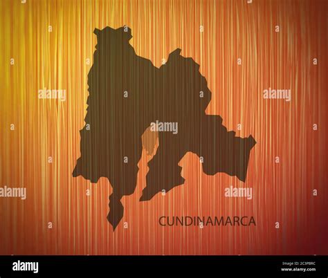 Map Of Cundinamarca Department Colombia On Wooden Background 3d