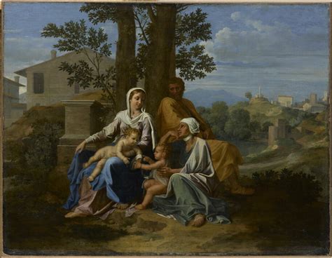 La Sainte Famille Avec Saint Jean Et Sainte Lisabeth Dans Un Paysage Louvre Collections