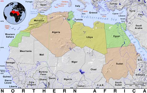 Northern Africa · Public Domain Maps By Pat The Free Open Source