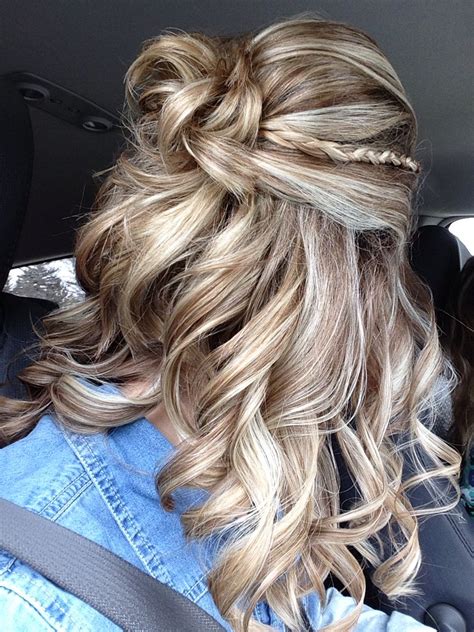 Prom Hair 2015 Curly Braid Half Up Hair Styles Curly Hair Styles Homecoming Hairstyles