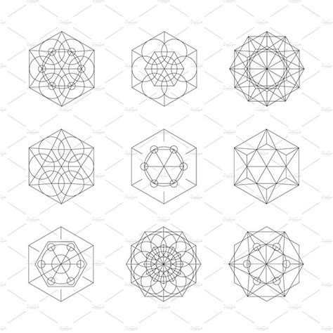 Sacred Geometry Shapes Line Art Sacred Geometry Geometry Shape
