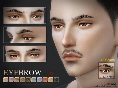 The Sims Resource S Club Wm Thesims4 Eyebrows 20m