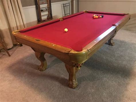 Solo® Akron Ohio Akron World Of Leisure 8 Foot Pool Table Used