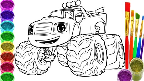 ️free Blaze And The Monster Machines Coloring Pages Free Download