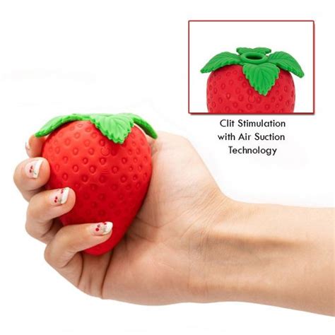 Emojibator Strawberry Air Suction Clit Vibe Sex Toys And Adult
