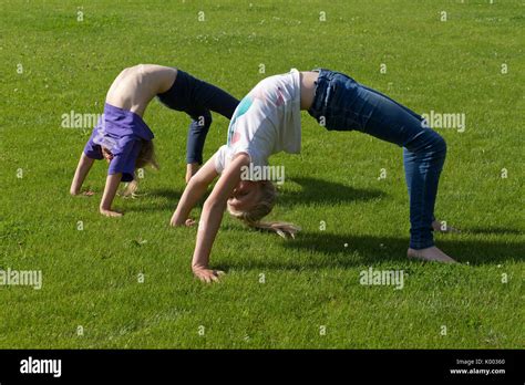 Girl Doing Backbend High Resolution Stock Photography And Images Alamy