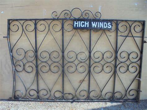Wide Single Wrought Iron Gate Authentic Reclamation