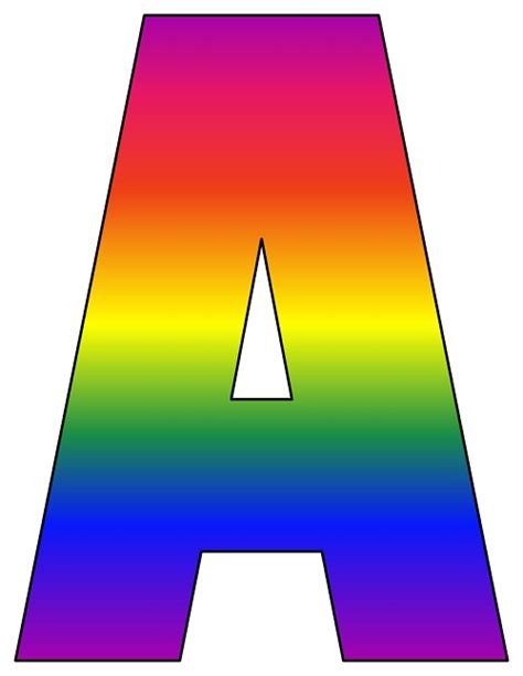 Rainbow Letters Printable