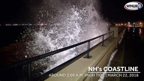 Raw Video Splash Over Flooding At Nh Coastline