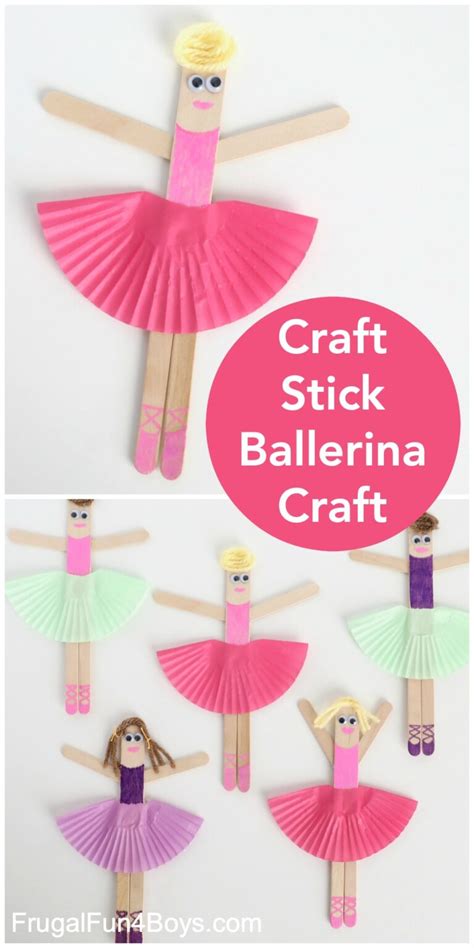 Craft Stick Ballerina Craft Frugal Fun For Boys And Girls