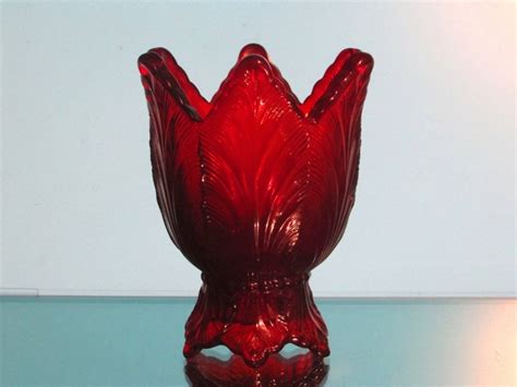 Fenton Reversible Candle Holder Ruby Red Art Glass For Votives Or Tapers Oos