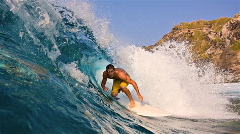 1920x1080 Guy Surfing Wave Athlete Water Wallpaper 