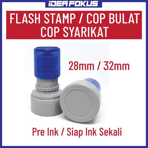 cop syarikat cop bulat flash stamp 32mm and 28mm pre ink shopee malaysia
