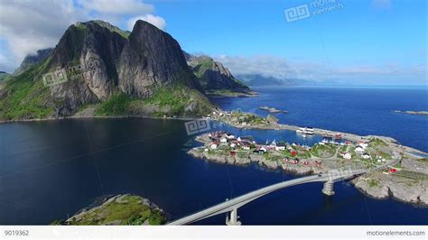 Bridge To Village Hamnoya On Lofoten Islands Norway Stock