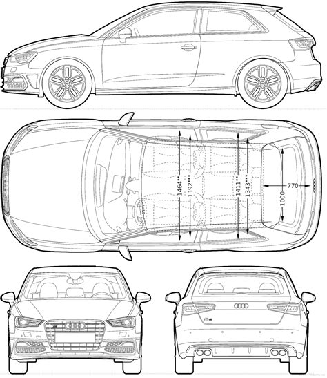 Use images for design of car, wrapping. CGfrog: Most Loved Car Blueprints for 3D Modeling