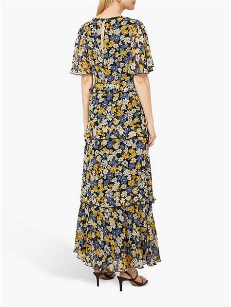 Warehouse Floral Tiered Maxi Dress Multi At John Lewis And Partners
